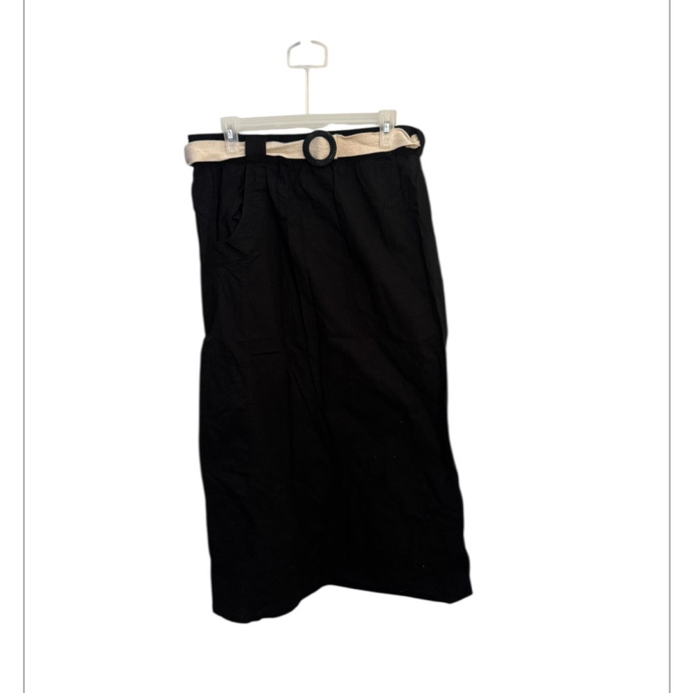 Chic Black and Tan Maxi Skirt